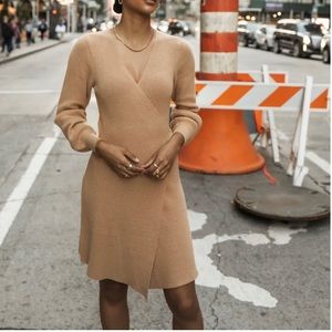 Vero Moda Women’s size small camel colored wrap dress with belt